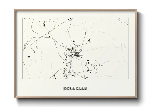 Une affiche de carte sur Eclassan