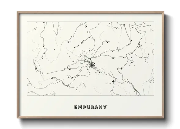 Une affiche de carte sur Empurany