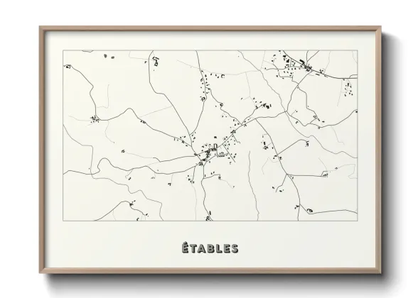 Une affiche de carte sur Étables