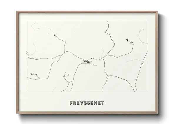 Une affiche de carte sur Freyssenet