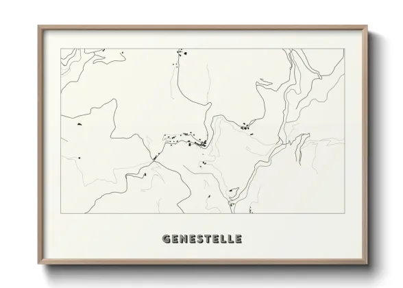 Une affiche de carte sur Genestelle