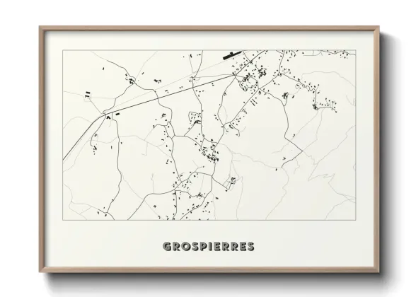 Une affiche de carte sur Grospierres