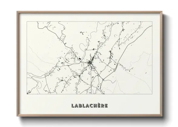 Une affiche de carte sur Lablachère