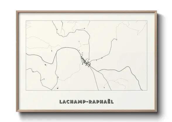 Une affiche de carte sur Lachamp-Raphaël
