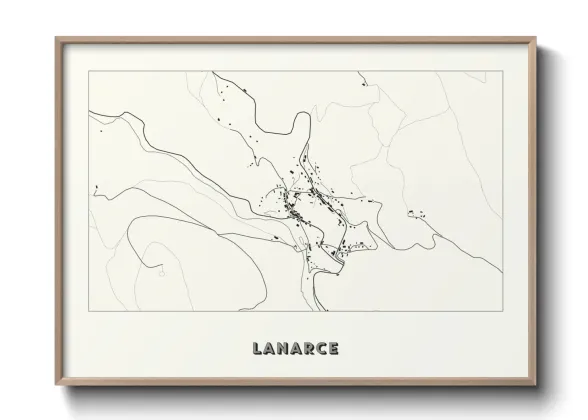 Une affiche de carte sur Lanarce