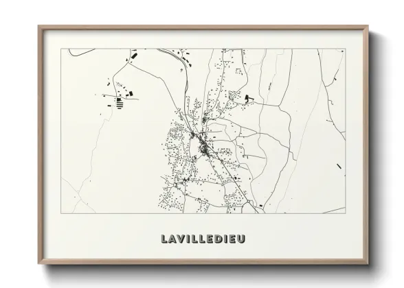 Une affiche de carte sur Lavilledieu