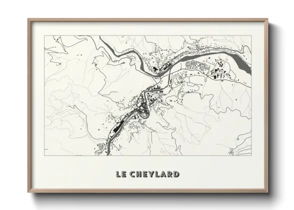 Une affiche de carte sur Le Cheylard