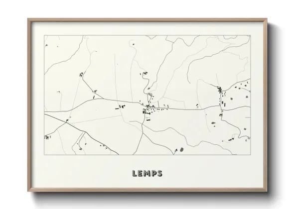 Une affiche de carte sur Lemps