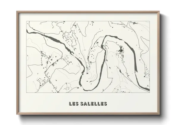 Une affiche de carte sur Les Salelles