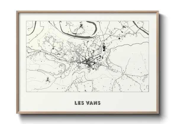 Une affiche de carte sur Les Vans