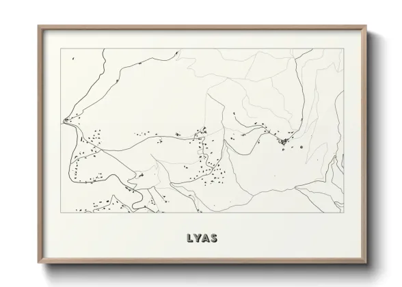 Une affiche de carte sur Lyas