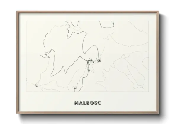 Une affiche de carte sur Malbosc