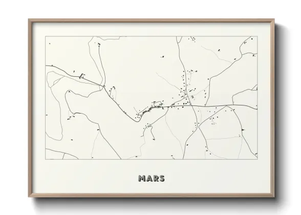 Une affiche de carte sur Mars