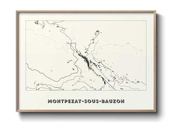 Une affiche de carte sur Montpezat-sous-Bauzon