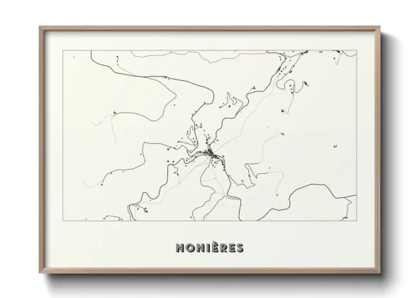 Une affiche de carte sur Nonières