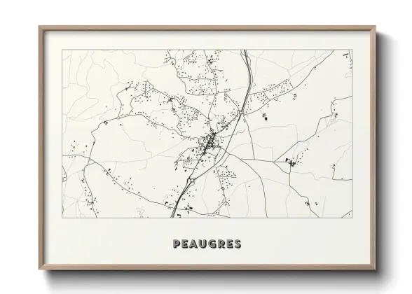 Une affiche de carte sur Peaugres