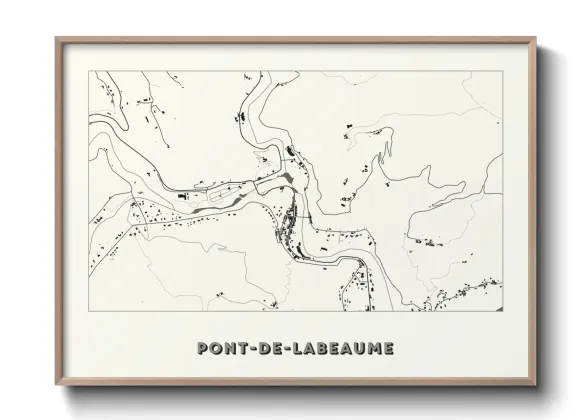 Une affiche de carte sur Pont-de-Labeaume