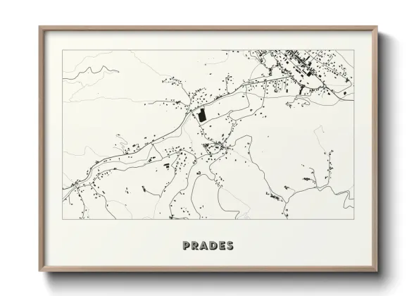 Une affiche de carte sur Prades