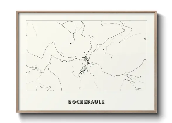 Une affiche de carte sur Rochepaule