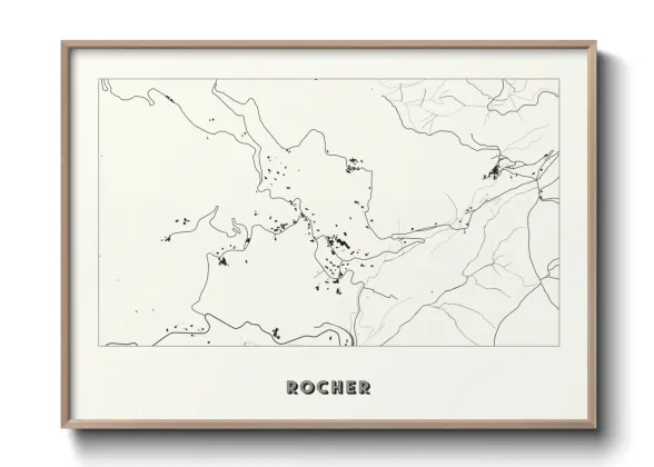 Une affiche de carte sur Rocher