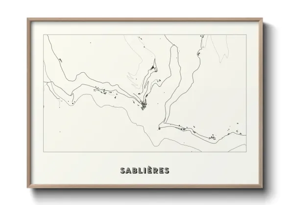 Une affiche de carte sur Sablières