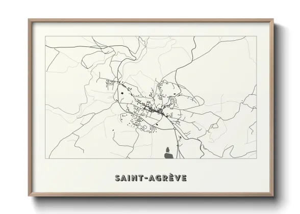 Une affiche de carte sur Saint-Agrève