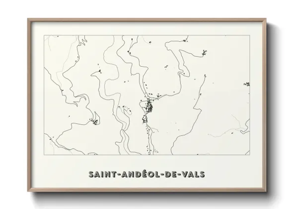 Une affiche de carte sur Saint-Andéol-de-Vals