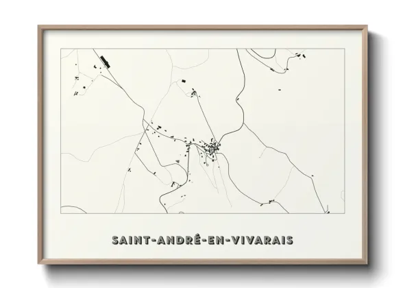 Une affiche de carte sur Saint-André-en-Vivarais