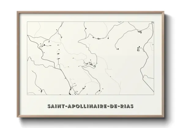 Une affiche de carte sur Saint-Apollinaire-de-Rias