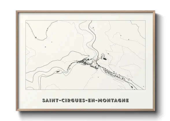 Une affiche de carte sur Saint-Cirgues-en-Montagne