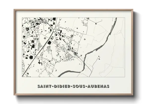 Une affiche de carte sur Saint-Didier-sous-Aubenas
