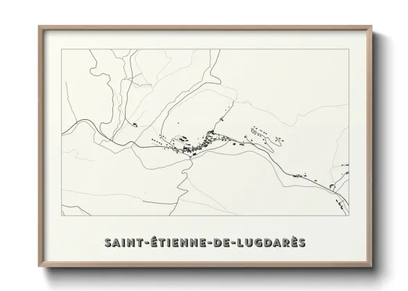 Une affiche de carte sur Saint-Étienne-de-Lugdarès