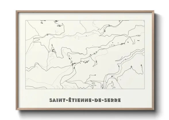Une affiche de carte sur Saint-Étienne-de-Serre