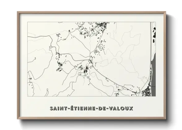 Une affiche de carte sur Saint-Étienne-de-Valoux