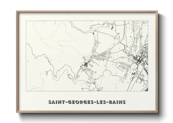 Une affiche de carte sur Saint-Georges-les-Bains