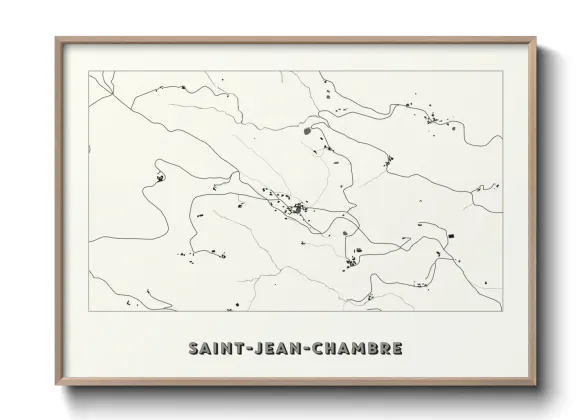 Une affiche de carte sur Saint-Jean-Chambre