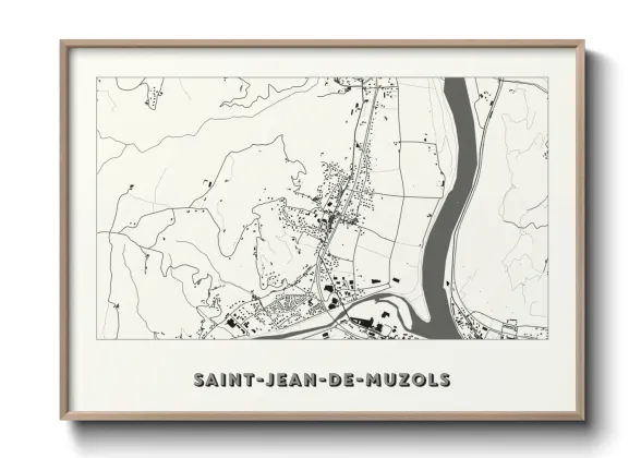 Une affiche de carte sur Saint-Jean-de-Muzols