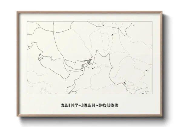 Une affiche de carte sur Saint-Jean-Roure