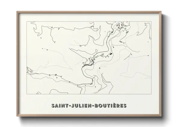 Une affiche de carte sur Saint-Julien-Boutières