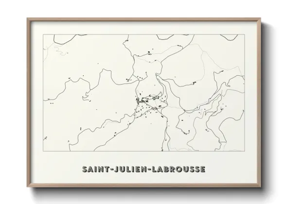 Une affiche de carte sur Saint-Julien-Labrousse