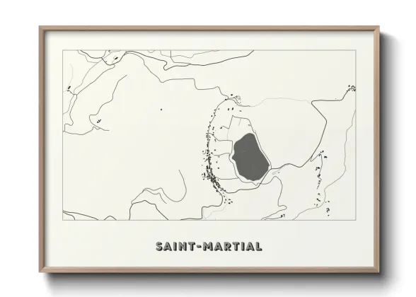 Une affiche de carte sur Saint-Martial