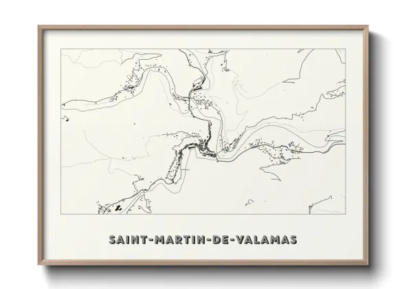 Une affiche de carte sur Saint-Martin-de-Valamas