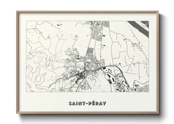 Une affiche de carte sur Saint-Péray