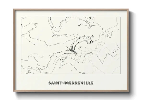 Une affiche de carte sur Saint-Pierreville