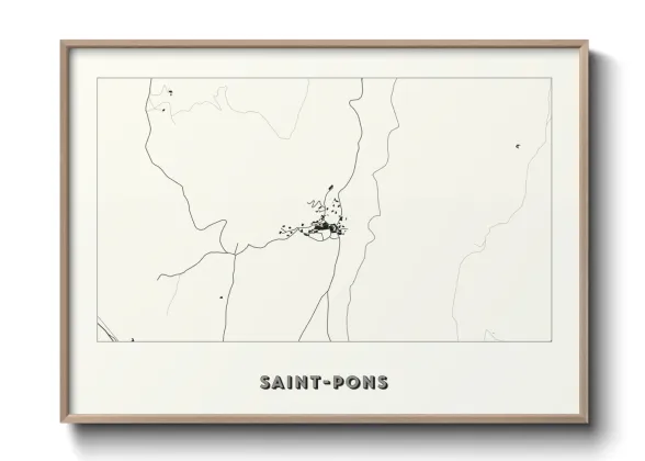 Une affiche de carte sur Saint-Pons