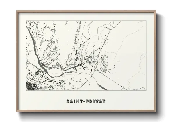 Une affiche de carte sur Saint-Privat