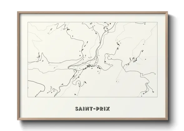 Une affiche de carte sur Saint-Prix