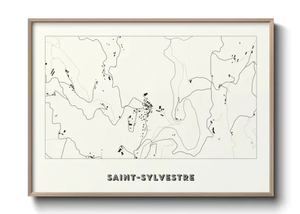 Une affiche de carte sur Saint-Sylvestre