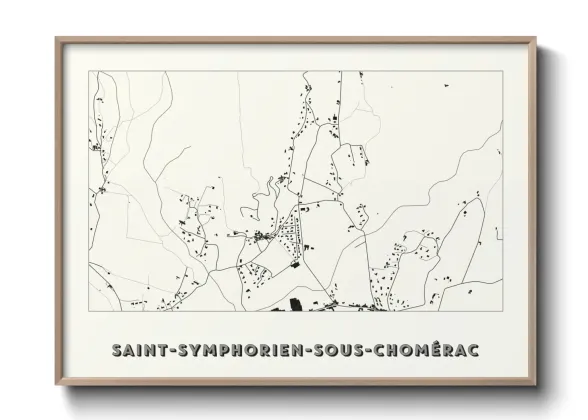 Une affiche de carte sur Saint-Symphorien-sous-Chomérac