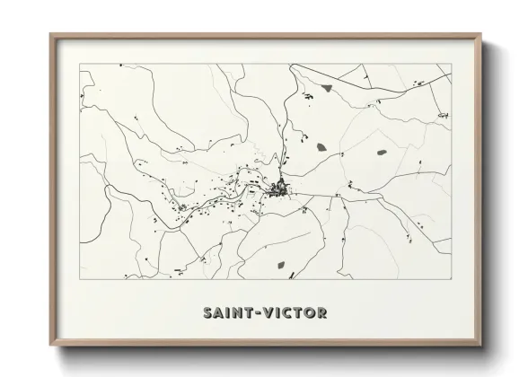 Une affiche de carte sur Saint-Victor